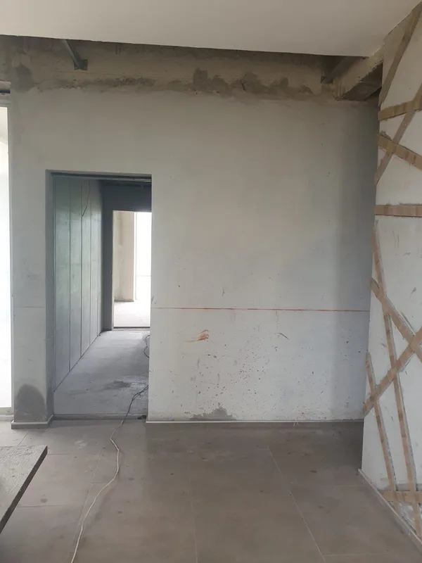 Concrete with wall framing